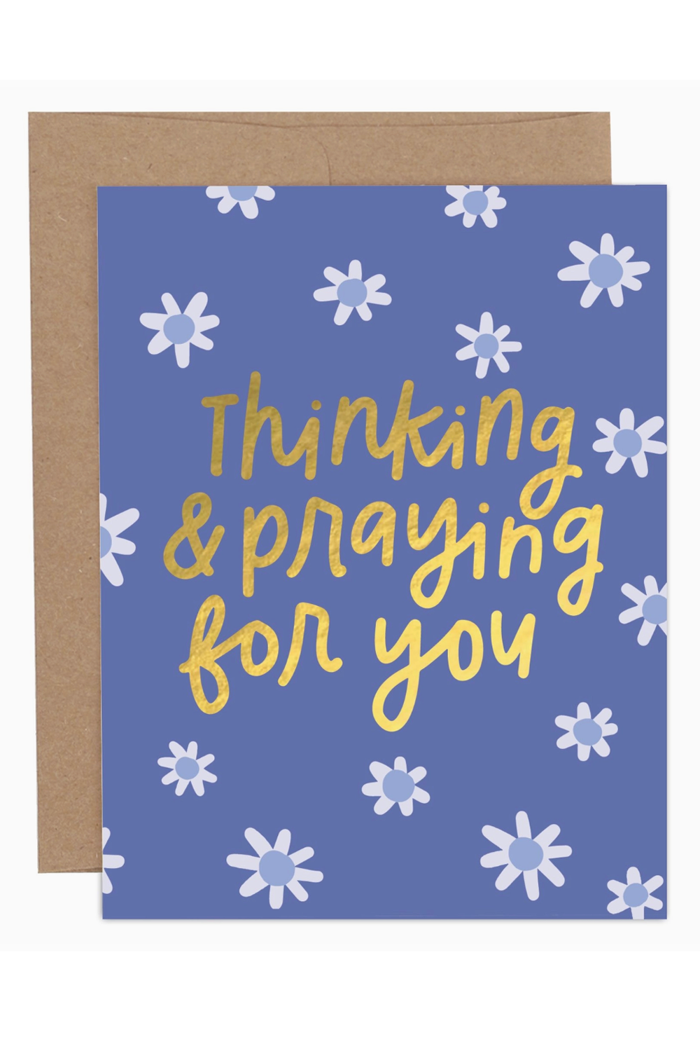 PP Single Sympathy Greeting Card - Thinking and Praying for You
