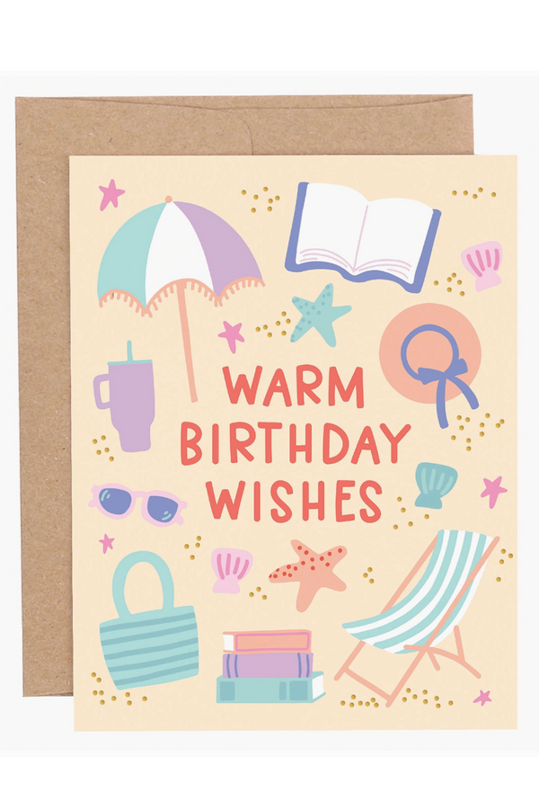 PP Single Birthday Greeting Card - Warm Birthday Wishes