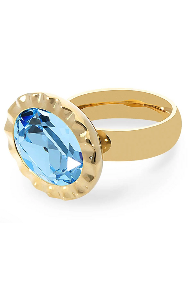 Qudo Tivola Unica Ring Big - Aquamarine