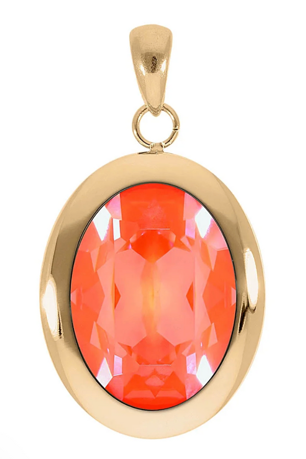 Qudo Tivola Pendant for Necklace - Orange Ignite