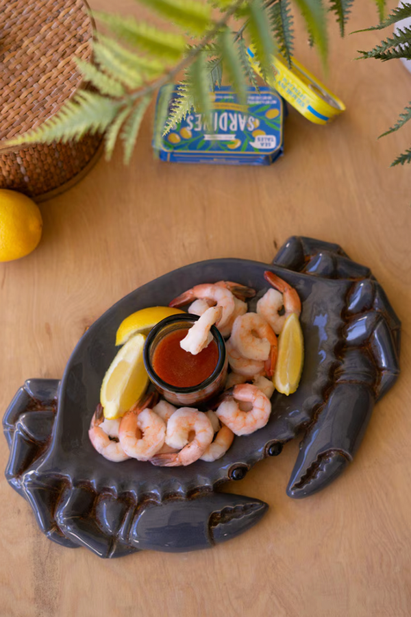 Ceramic Blue Crab Platter