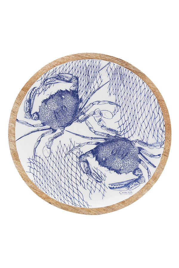 Medium Blue Crab Net Design Platter