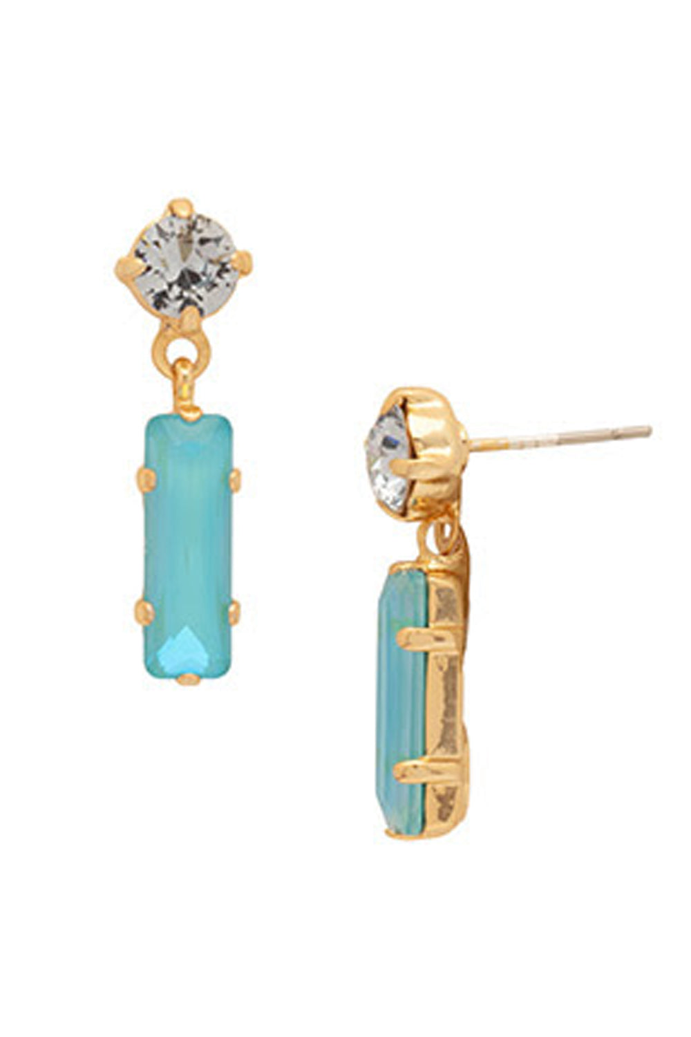 Bindi Studded Dangle Earring - Ocean