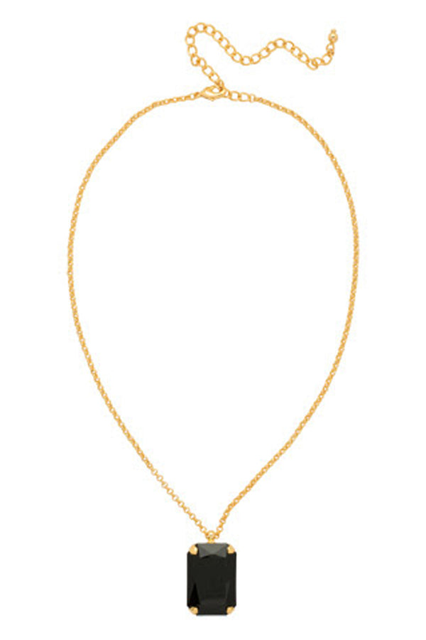 Viretta Pendant Necklace - Jet Black