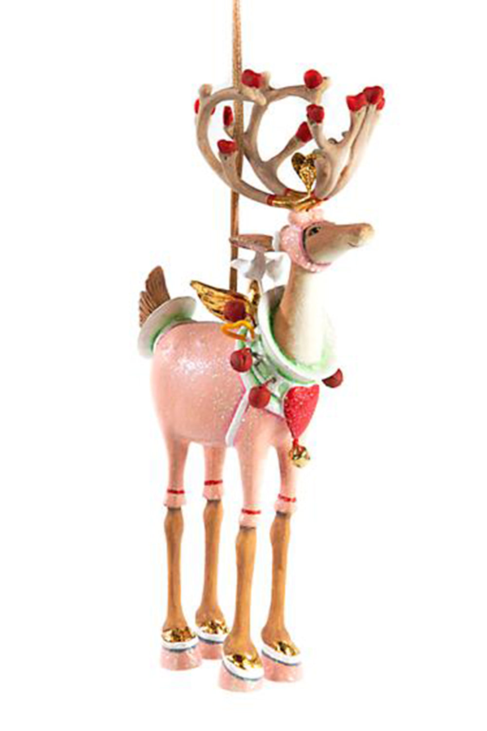 Large Dash Away Reindeer Ornament - Cupid