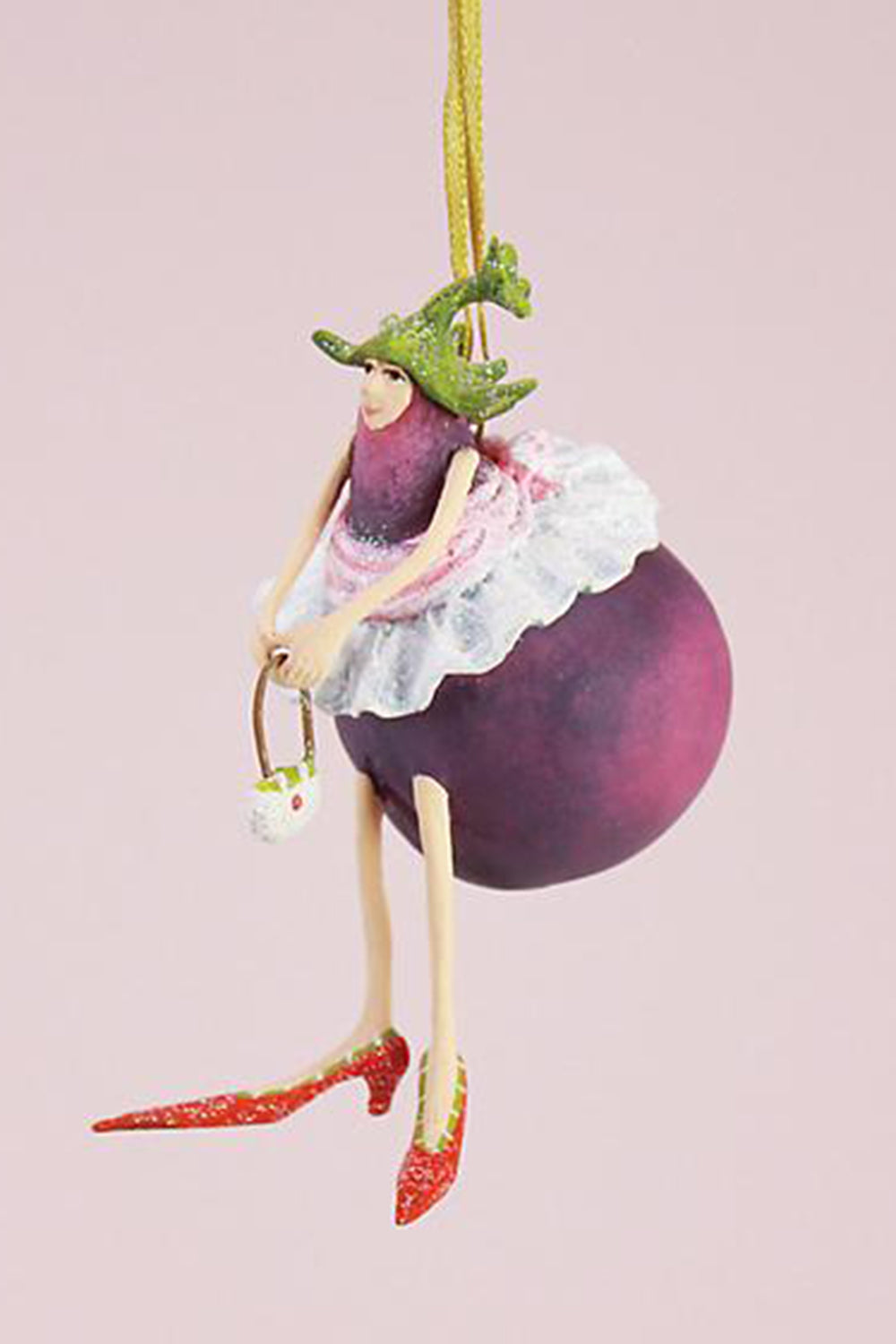 Mini Ornament - Eggplant Girl