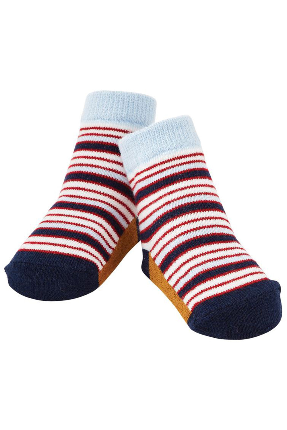 Baby Socks - Navy & Red Stripe