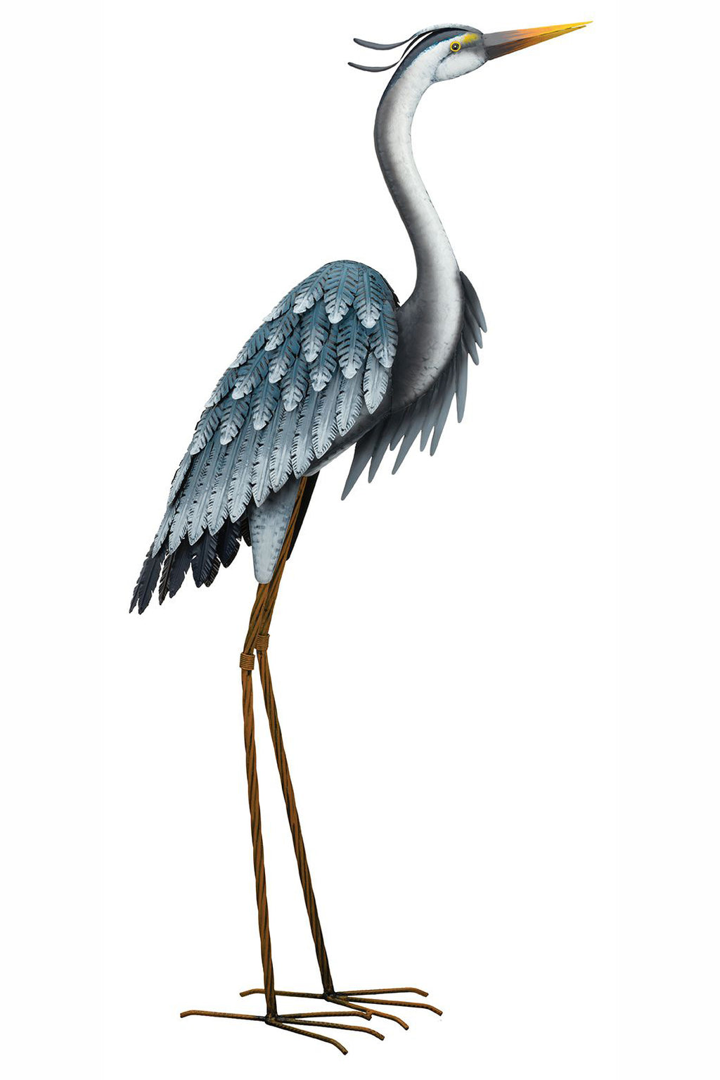 Standing Blue Heron Figure - 44"