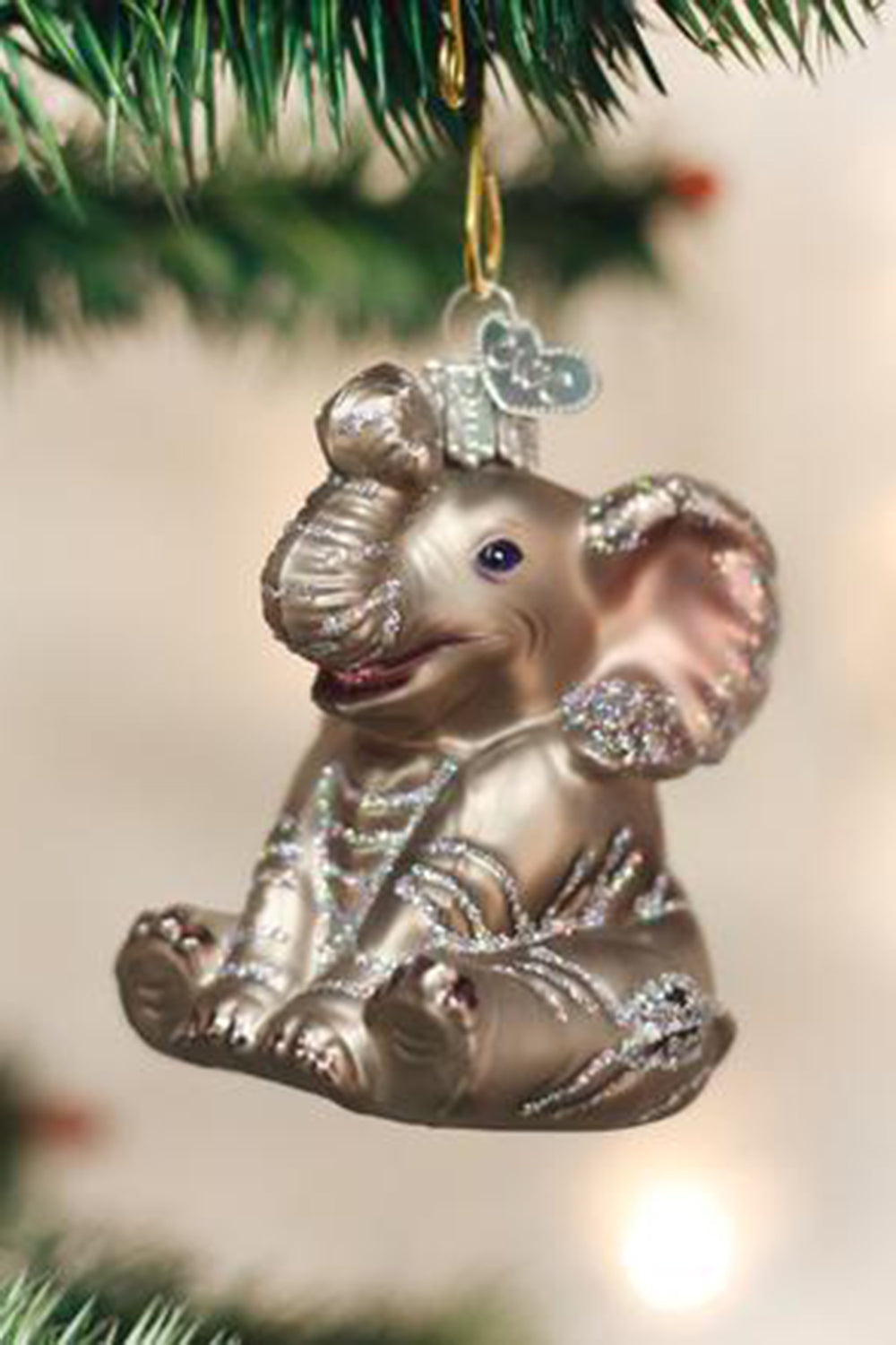 Glass Ornament - Little Elephant