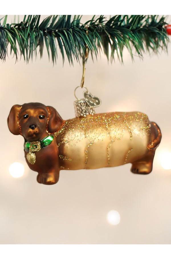 Glass Ornament - Wiener Dog Dachshund