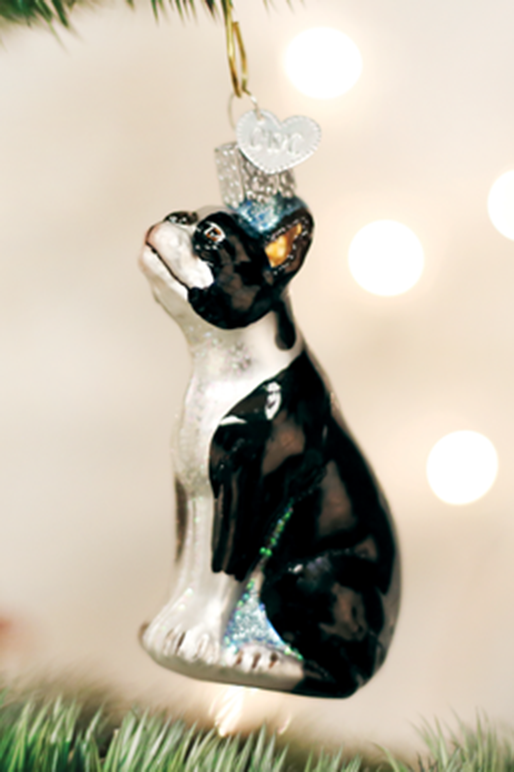 Glass Ornament - Boston Terrier