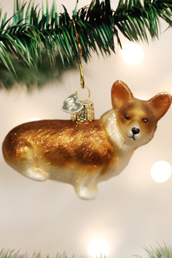 Glass Ornament - Corgi