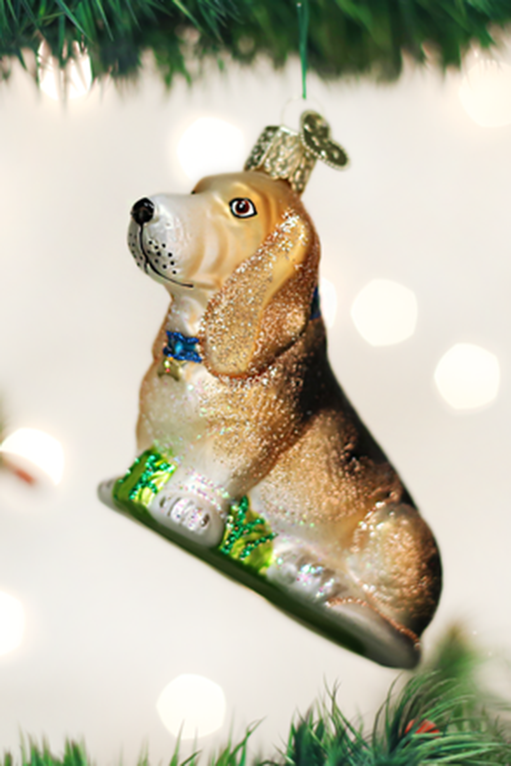 Glass Ornament - Bassett Hound