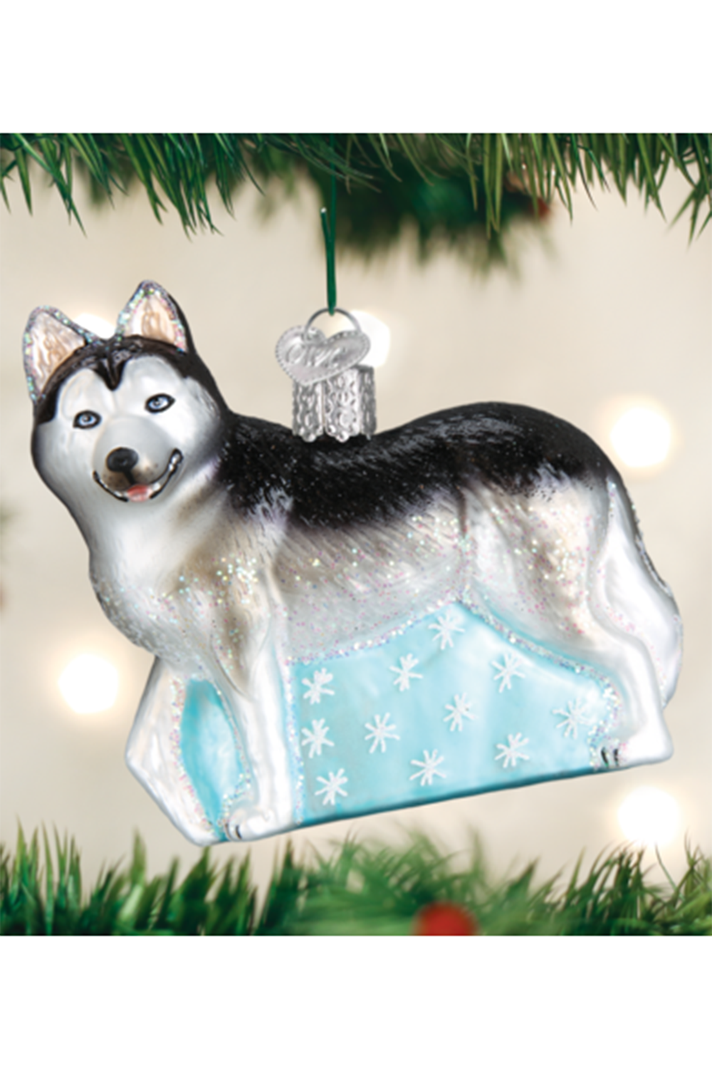 Glass Ornament - Siberian Husky