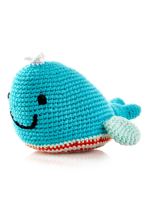Handmade Rattle - Turquoise Whale