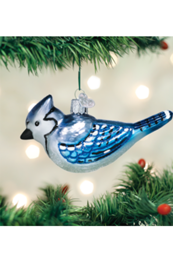 Glass Ornament - Blue Jay