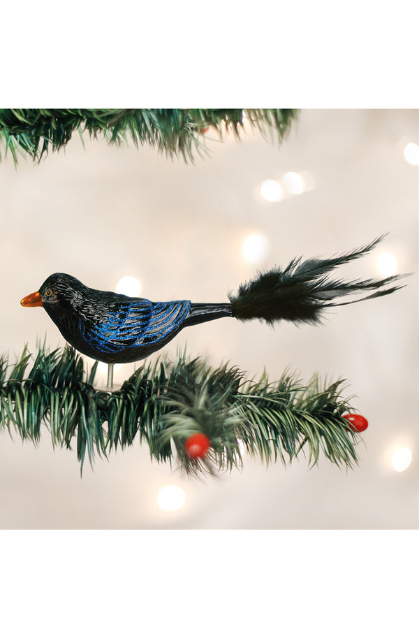 Glass Ornament - Raven