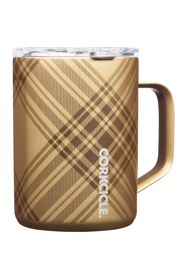 Modern Coffee Mug - Golden Plaid