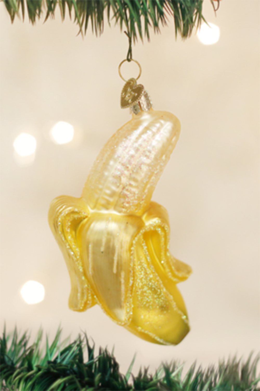 Glass Ornament - Peeled Banana