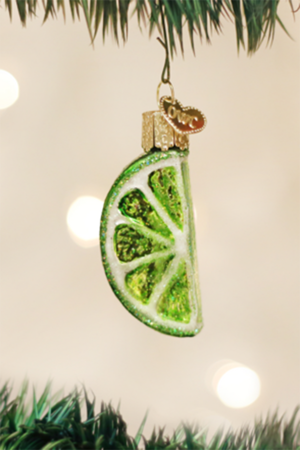 Glass Ornament - Lime Slice