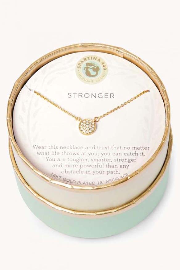 Sea La Vie Necklace - Gold Stronger Pave Disk