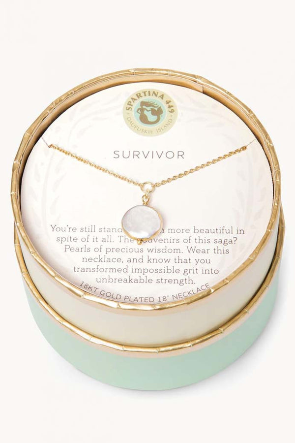 Sea La Vie Necklace - Gold Survivor Pearl