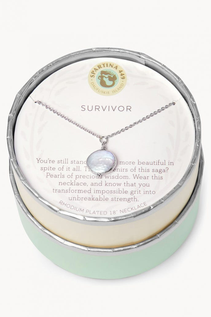 Sea La Vie Necklace - Silver Survivor Pearl