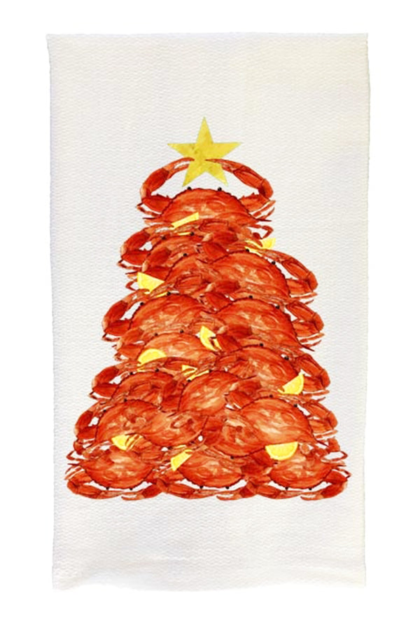Local Holiday Kitchen Towel - Steamed Crab Tree