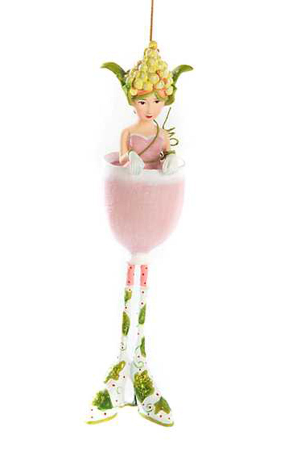 Large Patience Ornament - Petal Rose Wine