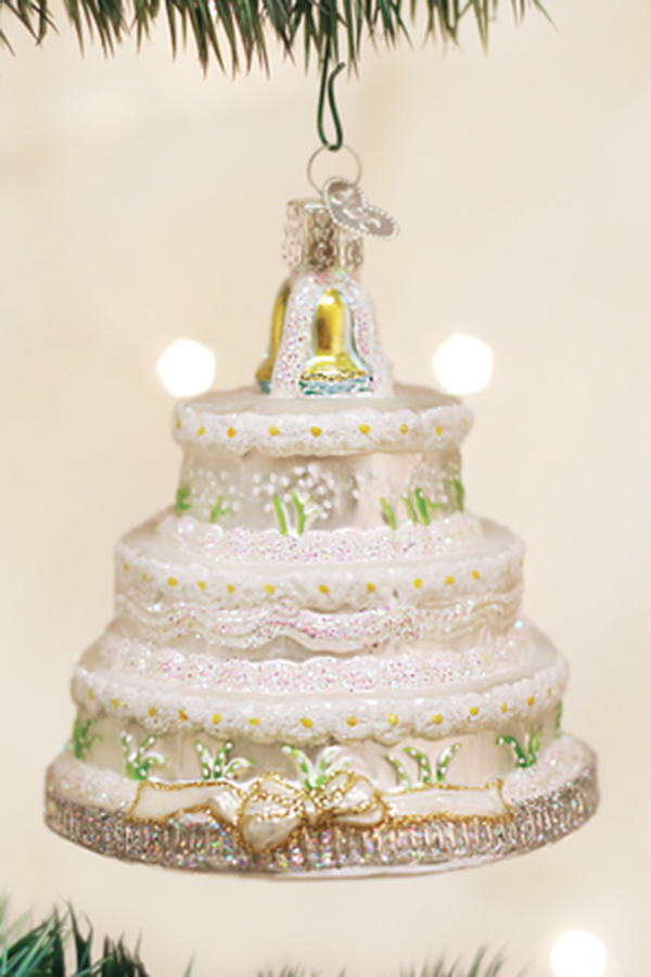 Glass Ornament - Wedding Cake