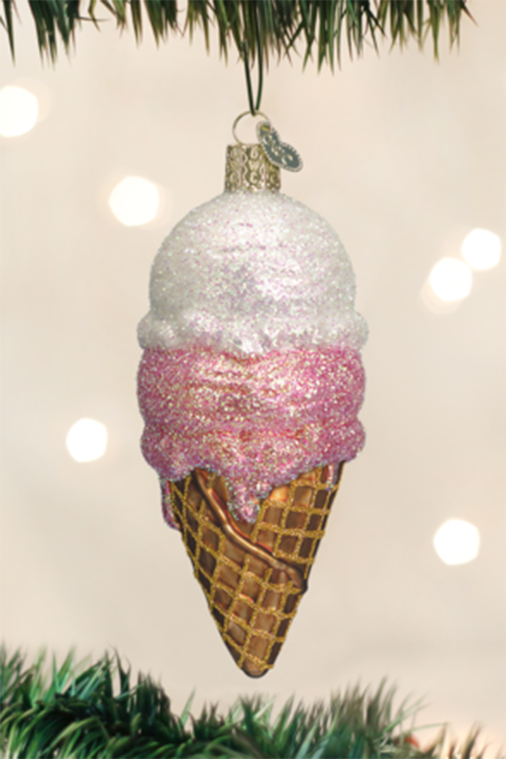 Glass Ornament - Ice Cream Cone