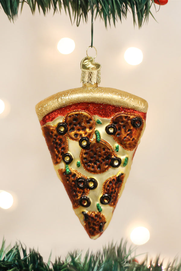 Glass Ornament - Pizza