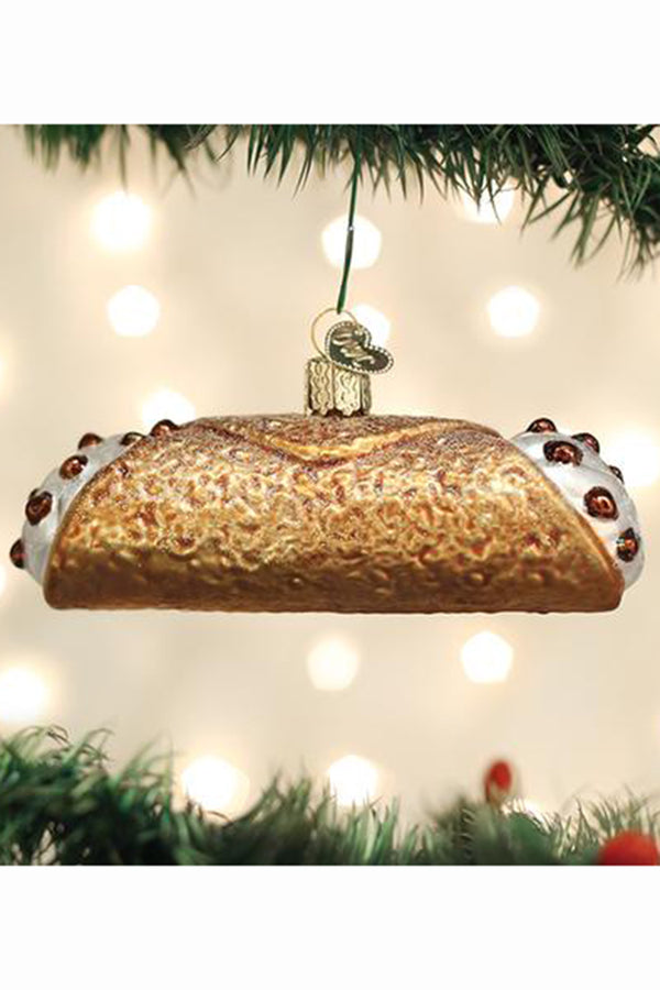 Glass Ornament - Cannoli