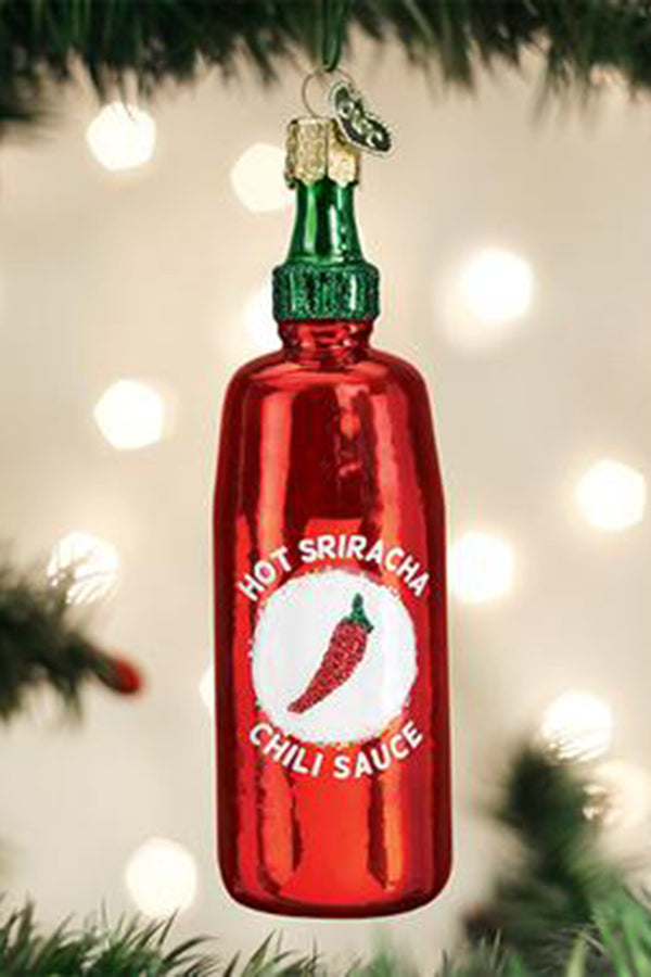 Glass Ornament - Sriracha Sauce