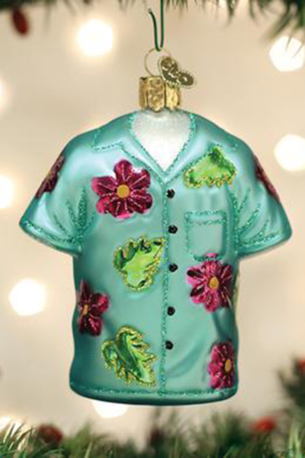 Glass Ornament - Hawaiian Shirt