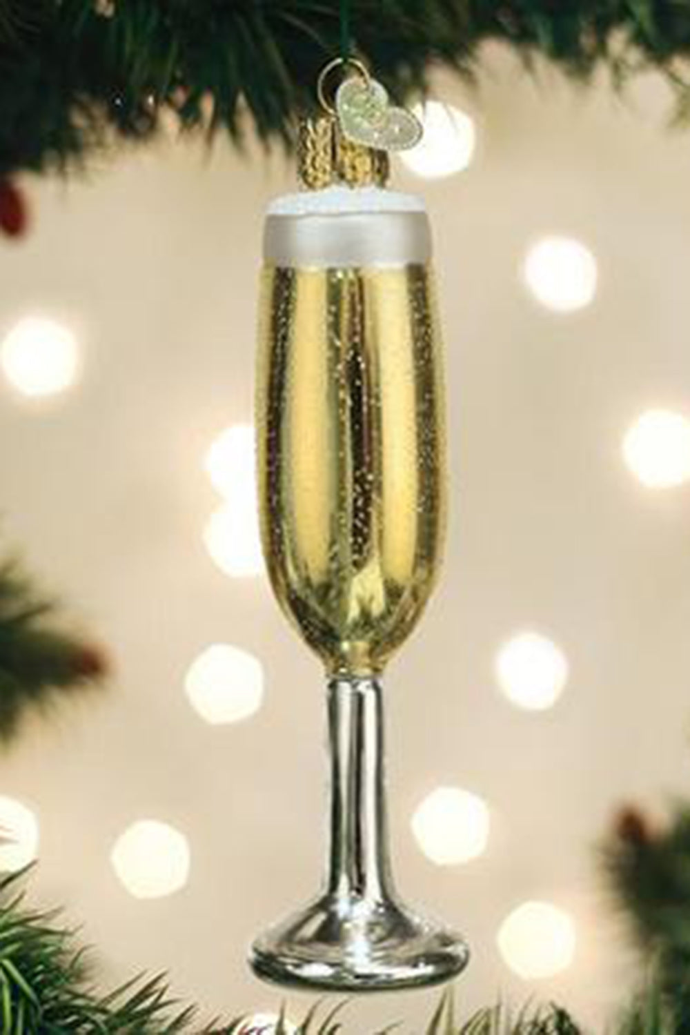 Glass Ornament - Champagne Flute OWC