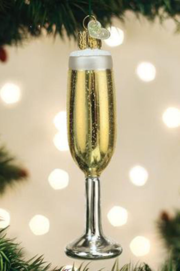 Glass Ornament - Champagne Flute OWC