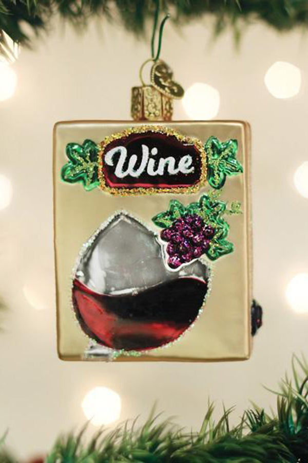 Glass Ornament - Classic Boxed Wine