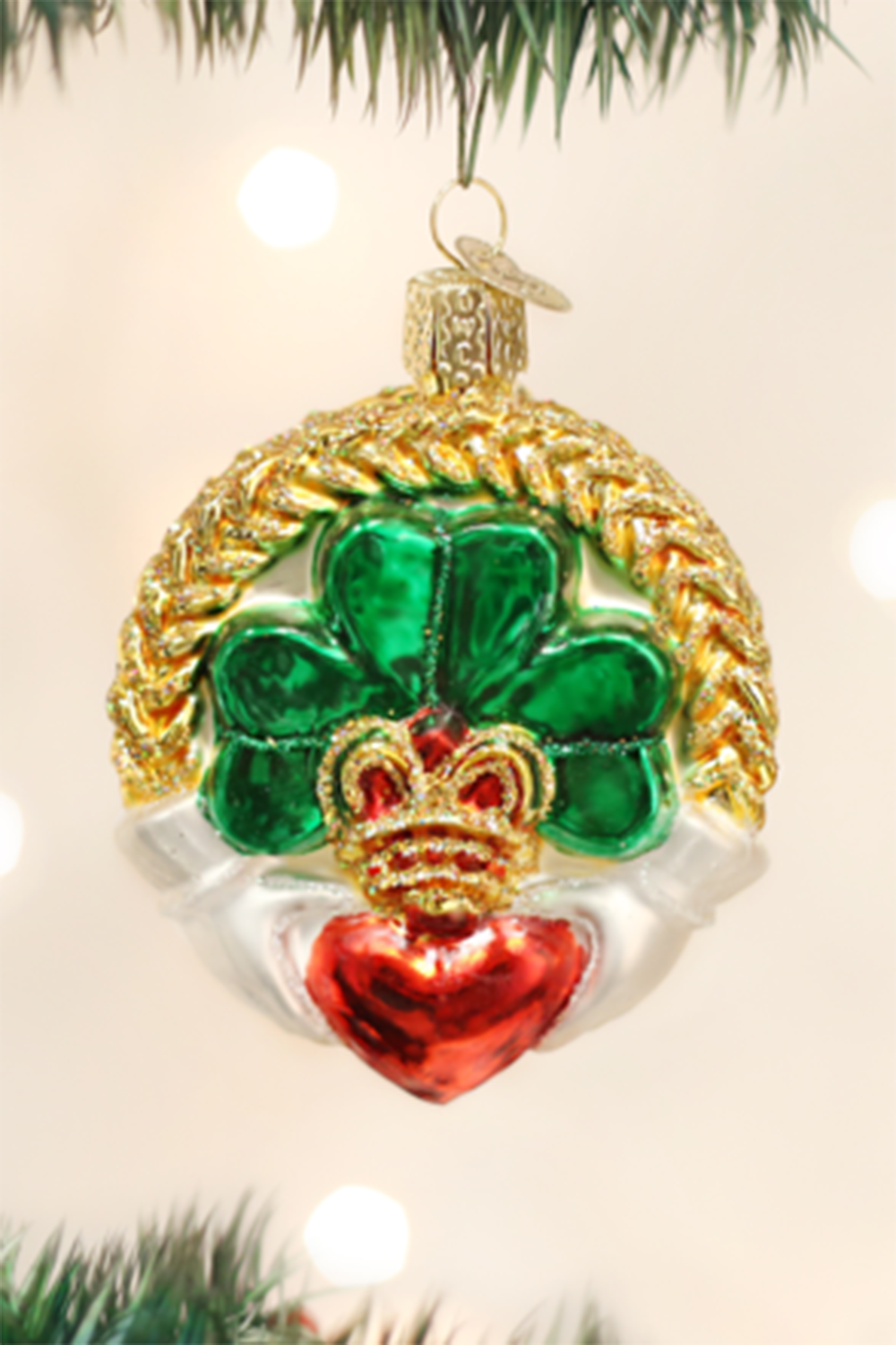 Glass Ornament - Irish Claddagh