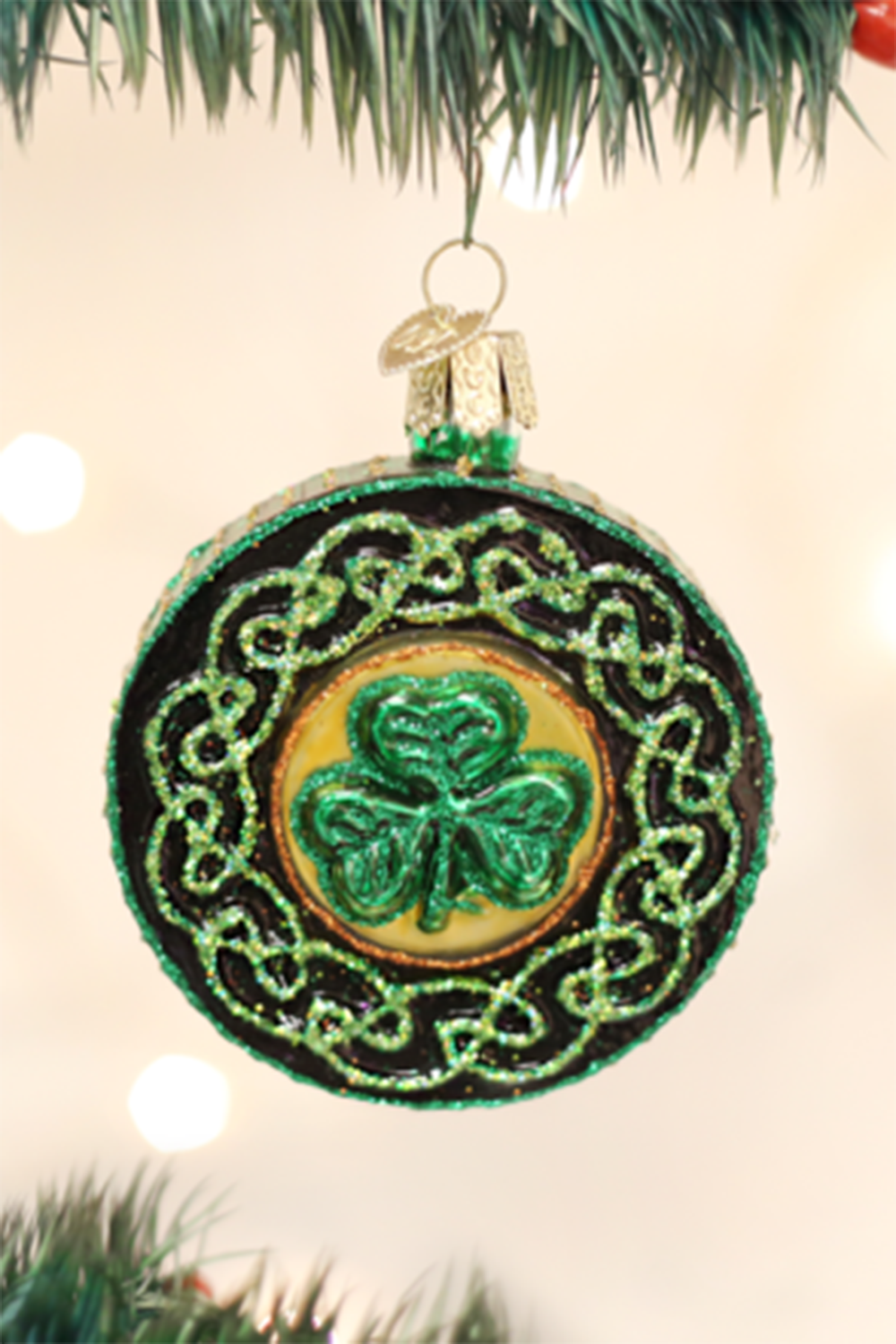 Glass Ornament - Celtic Brooch