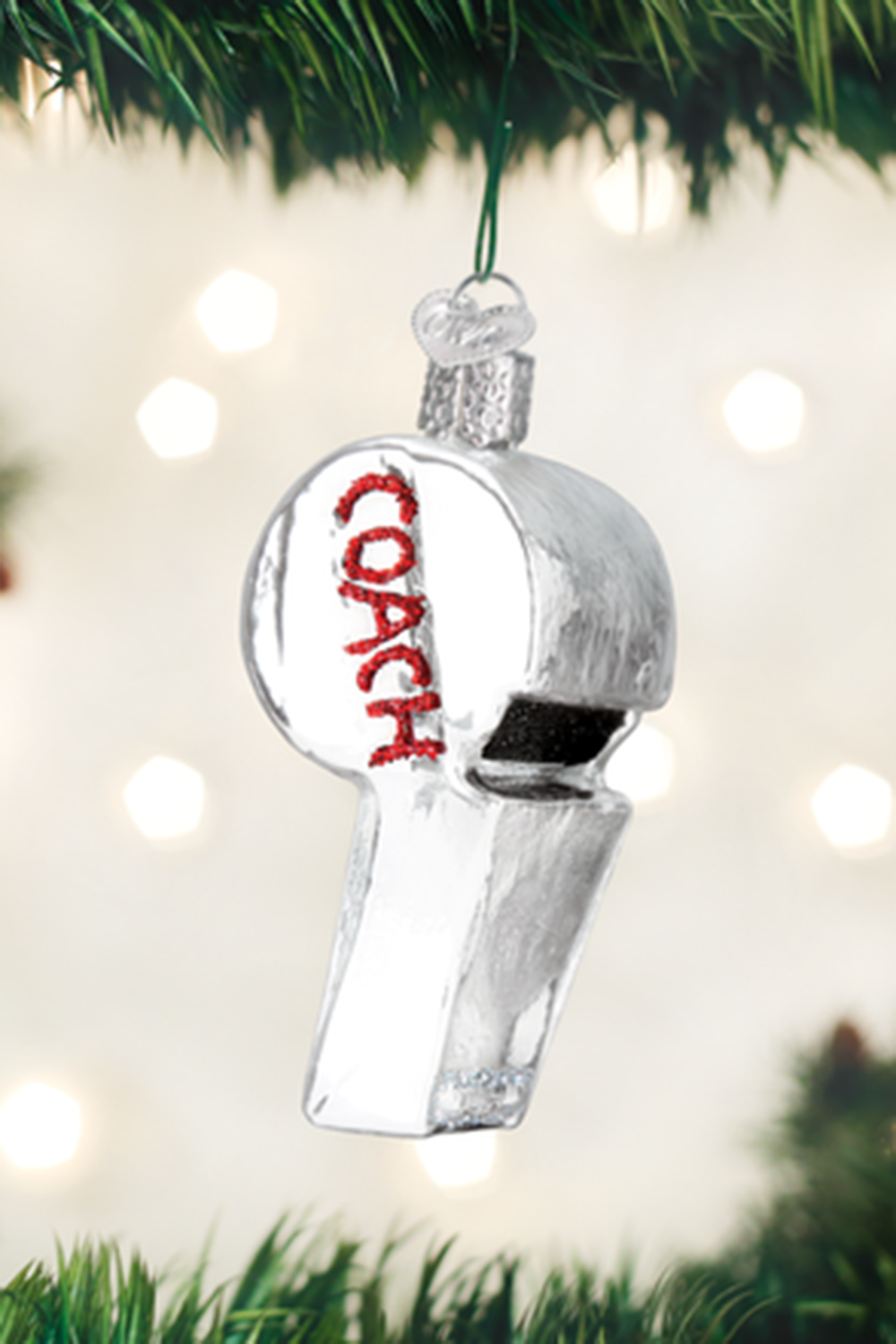 Glass Ornament - Coach Whistle