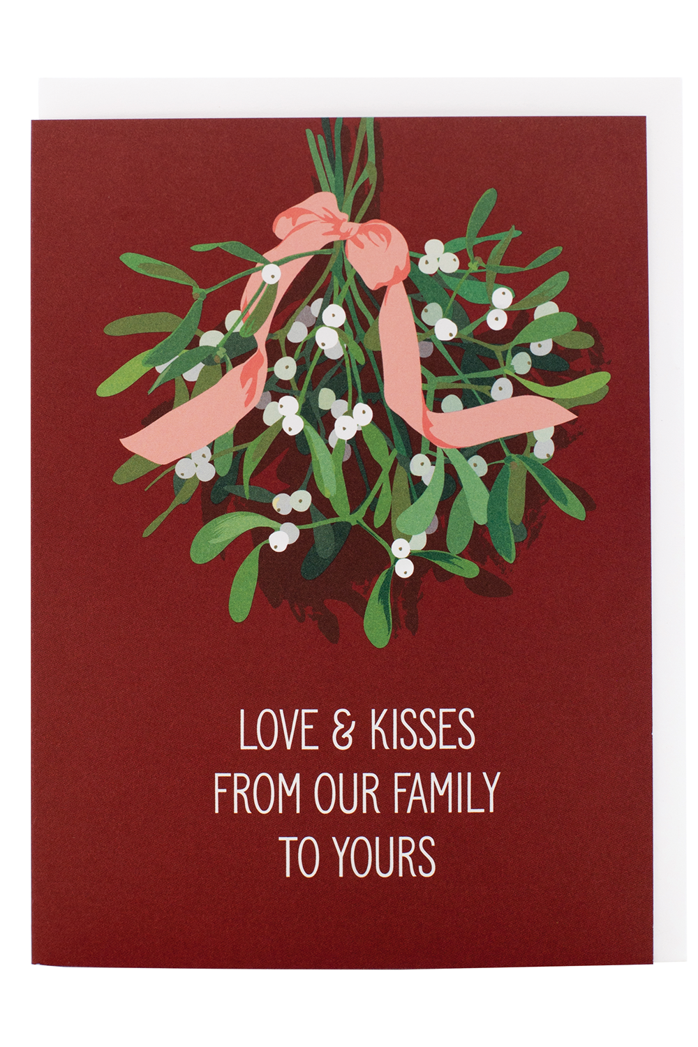 SIDEWALK SALE ITEM - Smudgey Holiday Greeting Card - Mistletoe Kisses