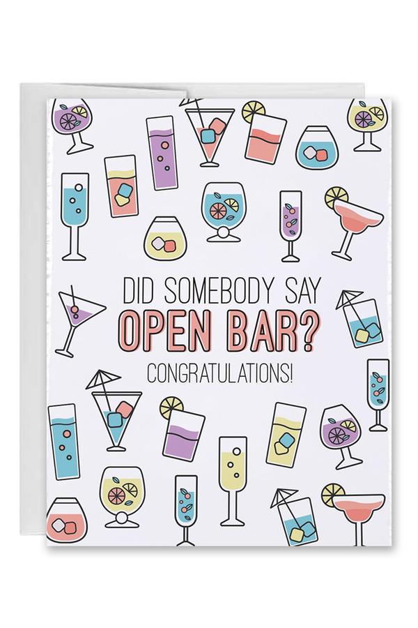 PC Wedding Card - Open Bar