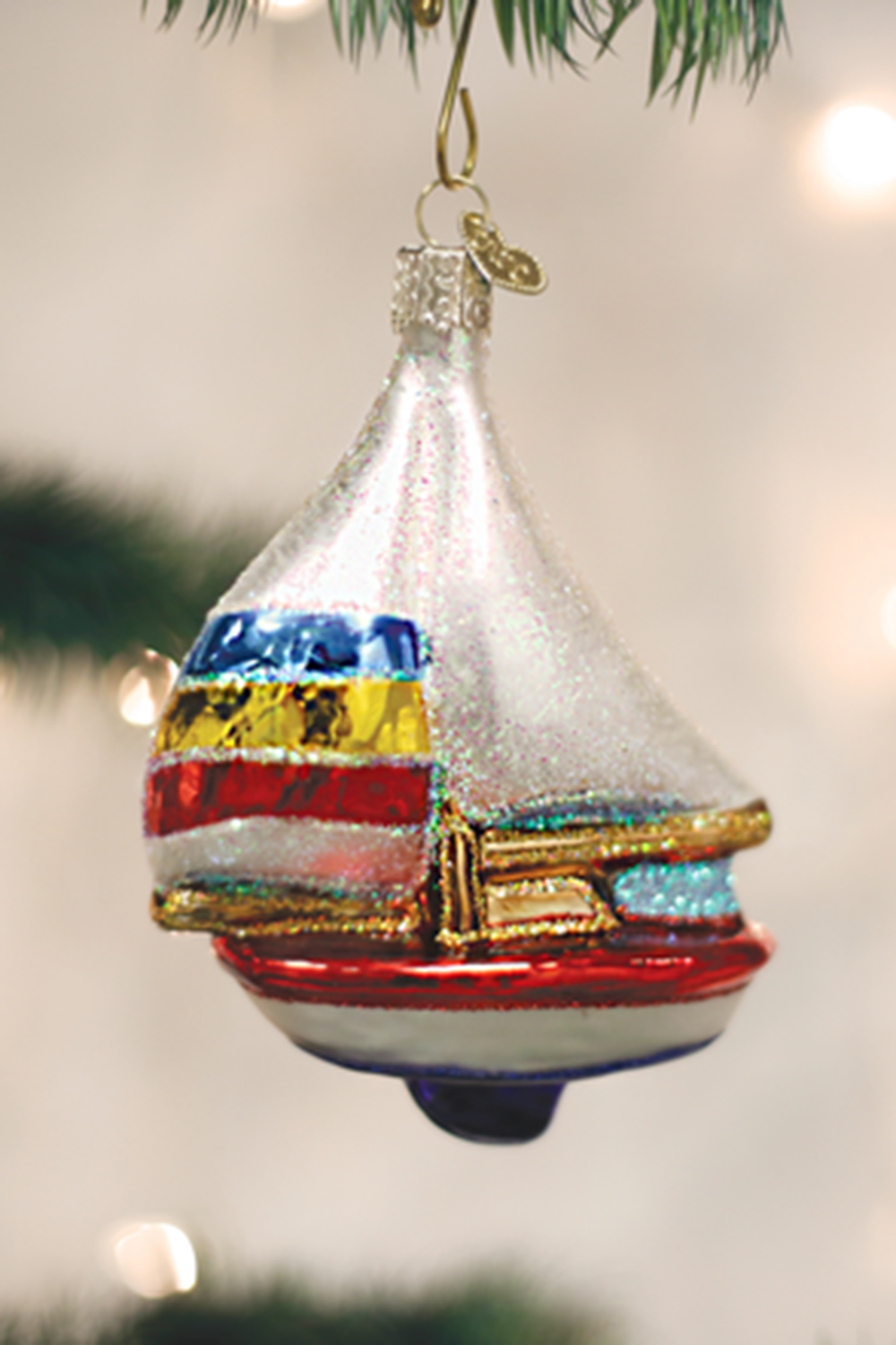 Glass Ornament - Sailboat