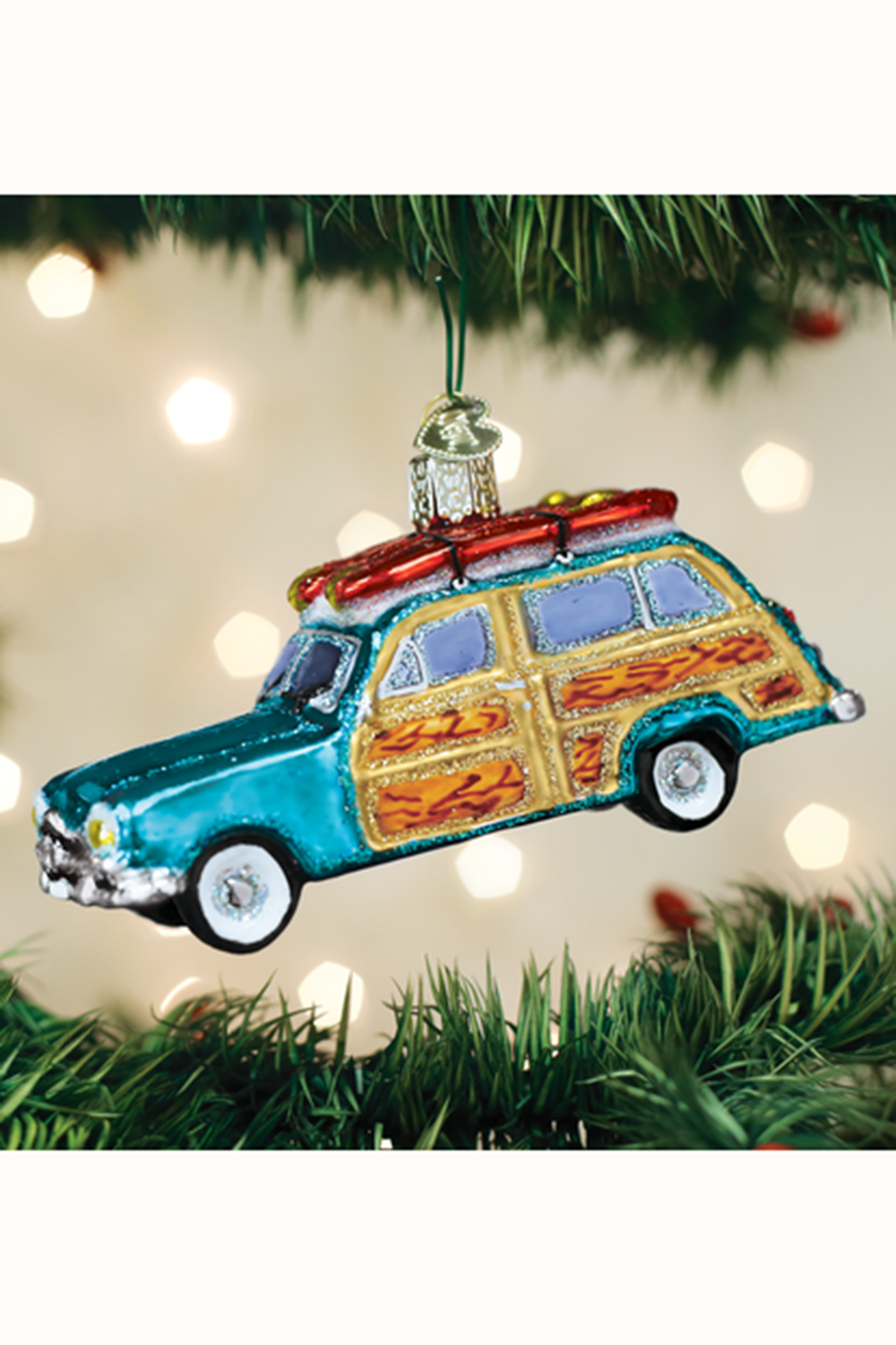 Glass Ornament - Surf's Up Wagon