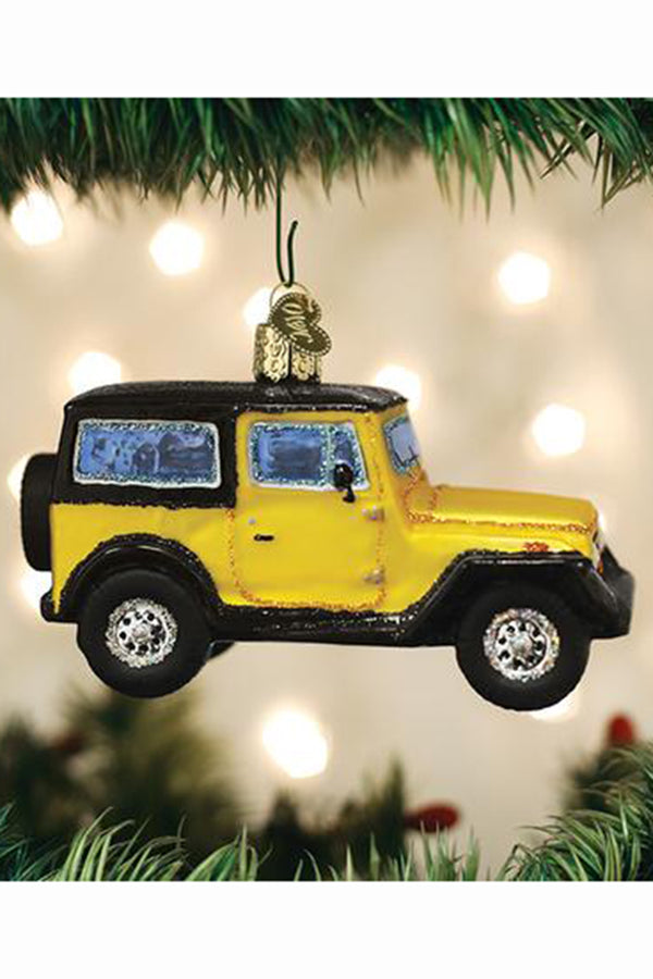 Glass Ornament - Jeep Sport Utility Vehicle