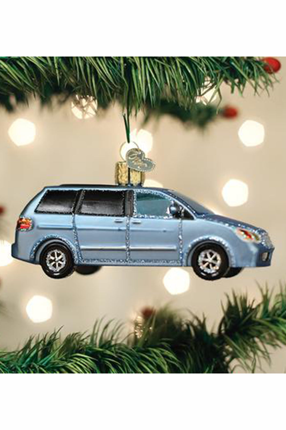 Glass Ornament - Soccer Mom Minivan