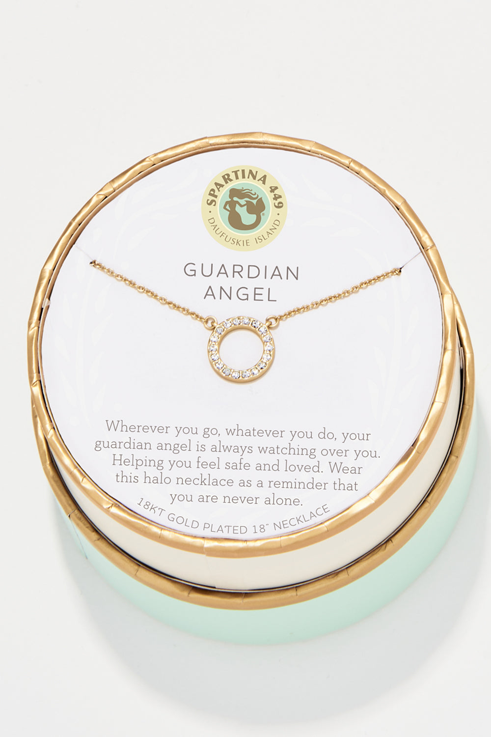 Sea La Vie Necklace - Gold Guardian Angel Halo