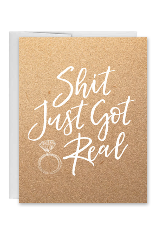 PC Wedding Card - Shit Just Got Real