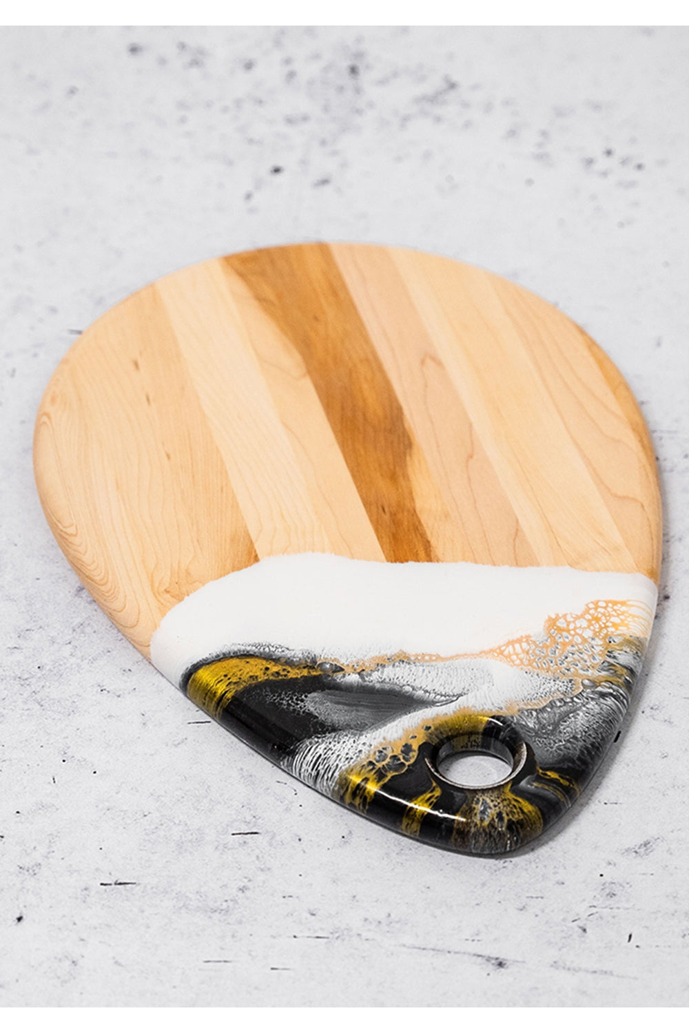 SIDEWALK SALE ITEM - Lynnie Cheeseboard - Black & White Teardrop